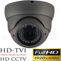 Urban Security Group Panasonic Chipset 2MP 1080P @ 30FPS Dome Security Camera : 6-in-1 BNC CCTV Format HD-SDI, EX-SDI, HD-TVI, HD-CVI, AHD + Analog : 2.8-12mm Vari-Focal Lens, IR LEDs, Business Grade