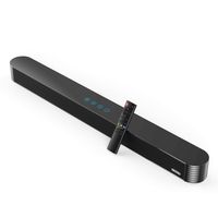 Sound bar(2020 Model), 90Watt Bestisan Sound bar Wired and Wireless Bluetooth 5.0 Audio Speakers with Subwoofer Connection Port (34Inches, 6 Drivers, DSP, Touch Remote Control, Optical Cable Included)