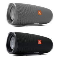 JBL Charge 4 Waterproof Portable Wireless Bluetooth Speaker Bundle - Pair (Black/Gray)