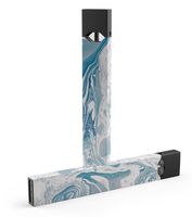 Marble Skin-kit for The Pax JUUL (JuulLabs) Vaping Device (Skin Only) - Mixtured Blue 57 Textured Marble