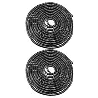 uxcell 2pcs Spiral Wire Wrap Cable Wrap Cord 1/2-inch x 18ft Black PE Polyethylene Tubing for Computer Cable