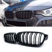 Front Grille, Kidney Grill Replacement for BMW 3 Series F30 F31 (ABS, Gloss Black)