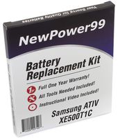 NewPower99 Battery Replacement Kit with Battery, Video Instructions and Tools for Samsung Ativ XE500T1C