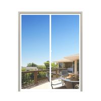 MAGZO Magnet Screen Door 60 x 80, Sliding Door Magnetic Mesh with Heavy Duty Fits Door Size up to 60"x80" Max-White