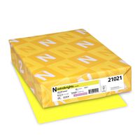 Astrobrights Colored Cardstock, 8.5" x 11", 65 lb/176 GSM, Lift-Off Lemon, 250 Sheets (21021)