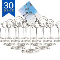 Umikk Table Number Holder, 30 Pcs Silver Table Place Card Holder Display Stands, 3.351.58 inch