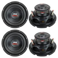 4) New PYLE PLPW8D 8" 1600W Car Audio Subwoofers Subs Woofers Stereo DVC 4-Ohm