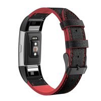 SWEES Leather Bands Compatible with Fitbit Charge 2, Genuine Leather Replacement Large (6.4" - 8.3") Wristband Women Men, Black, Coffee Brown, Blue, Retro Brown, Dark Brown