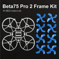 BETAFPV Beta75 Pro 2 FPV Whoop Frame Kit with Gemfan 2 Sets 40mm 4-Blade Props 1.0mm Shaft Blue FPV Propellers for 0802 Brushless Motor Tiny Whoop Drone Beta75 Pro 2 Beta65X