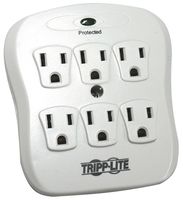 Tripp Lite 6 Outlet Surge Protector Power Strip, Direct Plug in, Gray, Lifetime Limited Warranty & $10,000 Insurance (SK6-0)