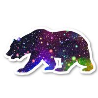 Bear Walking Sticker Bright Galaxy Stickers - 2 Pack - Laptop Stickers - 2.5" Vinyl Decal - Laptop, Phone, Tablet Vinyl Decal Sticker (2 Pack) S81875