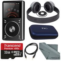FiiO X5 Portable High Resolution Lossless Music Player and DAC with Samson SR 450 Studio Headphones and Accessory Bundle