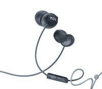 TCL Socl300 in-Ear Earbuds Wired Noise Isolating Headphones with Built-in Mic and Echo Cancellation - Phantom Black