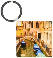 3dRose Small canal and bridge in Venice, Italy - EU16 KPI0038 - Kristin Piljay - Key Chains, 2.25 x 4.5 inches, set of 6 (kc_82118_3)