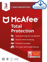 McAfee Total Protection, 3 Device, Antivirus Software, Internet Security, 1 Year Subscription- [Download Code] - 2020 Ready