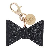 Personal Safety Alarm for Women - Ahh!-larm! Self-Defense Personal Panic 115 Decibel Alarm Keychain for Women with LED Safety Light and Clip, Black Glitter Bow