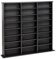 Prepac Triple Width Wall  Storage Cabinet, Black
