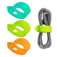 ELFRhino Cord Organizer Cable Straps Clips Wire Ties Earbuds Earphone Headphone Headset Wrap Winder Holder Keeper Manager Management(Set of 3)
