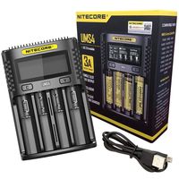 Nitecore UMS4 USB Universal 4-Port Speedy Smart Battery Charger for Li-Ion/Ni-MH/Ni-Cd/IMR 26650 22650 21700 20700 18650 18490 18350 17670 17500 17335 16340 RCR123 14500 10440 AA AAA AAAA C D Batterie