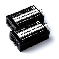 OdiySurveil(TM) IP Extender Over Coax Kit,Ethernet Extender Set Over Coaxial Cable (EoC) for IP Security CCTV Cameras,Up to 1300FT