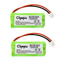 2 Pack Replacement Battery for VTech CS6649-2 Cordless Phone (800mAh, 2.4V, NI-MH)