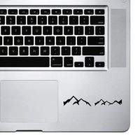 StickAny Palm Series Simple Mountains Sticker for MacBook Pro, Chromebook, and Laptops (Black)