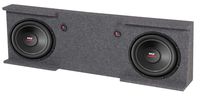 GMC Chevy Crew Cab 2007-2013 Underseat Box Enclosure + 2) Pyle 10" Subwoofers