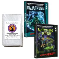 AtmosFearFX Phantasms & Witching Hour DVD Combo Pack. Two Virtual Reality Halloween DVD's PLUS 40" x 60" Rear Projection Screen.