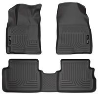 Husky Liners Fits 2009-10 Pontiac Vibe, 2009-13 Toyota Corolla, 2009-13 Toyota Matrix - Front Wheel Drive with Automatic Transmission Weatherbeater Front & 2nd Seat Floor Mats