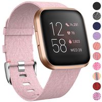 NANW Bands Compatible with Fitbit Versa/Versa 2, Versa Lite Edition Bands Small Large, Woven Fabric Accessories Strap Wristband Replacement Women Men Compatible with Fitbit Versa 2 Smartwatch