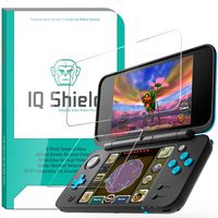 IQ Shield Glass Screen Protector Compatible with Nintendo 2DS XL (2X Top Glass + 2X Bottom PET) Clear Tempered Ballistic Glass HD and Transparent Shatter-Proof Shield, 99% Touch Accuracy