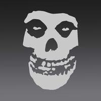 Misfits Skull Vinyl Decal Sticker 4in 3in 2in (3 inch Tall, Silver Metallic)