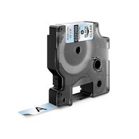 DYMO RhinoPRO Permanent Adhesive Polyester Fabric Thermal Transfer Label Tape, 1/2-inch (12 mm), Black Type on Clear, (622289)