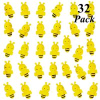 Ancefine 32 Pack Bee Eraser Assortment Novelty Animal Eraser for Party Favors,Homework Rewards,Gift Filling