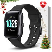 LETSCOM Smart Watch Fitness Tracker Heart Rate Monitor Step Calorie Counter Sleep Monitor Music Control IP68 1.3" Color Touch Screen Activity Tracking Pedometer for Women Men Kids