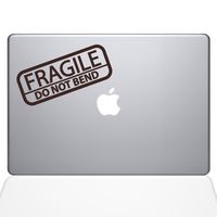 The Decal Guru Fragile Sticker MacBook Decal Vinyl Sticker - 13" MacBook Air - Brown (1064-MAC-13A-BRO)