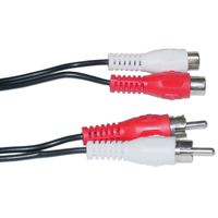 RCA Stereo Audio Extension Cable, 2 RCA Male to 2 RCA Female, 12 Foot