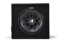 Kicker Comp 12" 300W 4 Ohm Carpeted Vented Loaded Subwoofer Enclosure | 43VC124