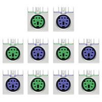 Gikfun Mini 6Pin Female PCB Mount PS2 Jack Mouse Keyboard Plug Connector for Arduino (Pack of 10pcs) AE1212