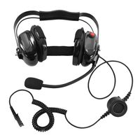 Bommeow BHDH50-BK-AX Ear Pad Headphone Headset for Motorola Mototrbo XPR3500 XPR3300 DP2400 in Black