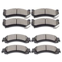 SCITOO Ceramic Front Rear Disc Brake Pad Set Compatible ATD785C ATD834C for Cadillac Escalade EXT ESV,Chevy Avalanche Silverado Suburban 1500/Tahoe,GMC Yukon/Sierra 1500