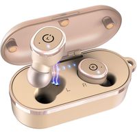 TOZO T10 Bluetooth 5.0 Wireless Earbuds with Wireless Charging Case IPX8 Waterproof TWS Stereo Headphones in-Ear Built-in Mic Headset Premium Sound with Deep Bass for Sport Khaki