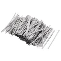 uxcell Bread Bags Packaging Twist Cable Tie 8cm Long 2400 Pcs Silver Tone
