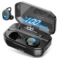 [2019 Ultimate] True Wireless Earbuds Bluetooth 5.0 Headphones, IPX7 Waterproof Earphones for Sports, 110H Playtime w/ 3300mAh Charging Case, 3D Stereo Audio Touch Control in-Ear Headset w/Mic