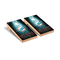 Miami Dolphins NFL Football Regulation Cornhole Game Set Museum Version