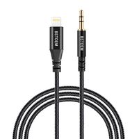 Lightning to 3.5MM Car Audio Cable Male Aux Cord Compatible with iPhone XR/X/8/7/6/6s Plus/SE/5c/5s Home Stereo Headphones Adapter 3FT Black