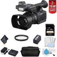 Panasonic AG-AC30 Full HD Camcorder with Touch Panel LCD Viewscreen and Built-in LED Light (US Version) Bundle with 2 Year Extended Warranty, Sony 128GB SDXC Memory Card, UV Filter + More