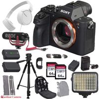 Sony a7S II Full-Frame Sensor Camera (Body Only) + Sony Headphones Bundle with Professional Accessory Kit