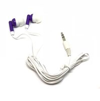 TFD Supplies Wholesale Bulk Earbuds Headphones 500 Pack for iPhone, Android, MP3 Player - Purple