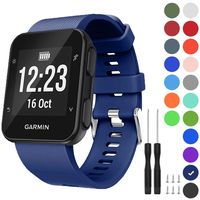 GVFM Band Compatible with Garmin Forerunner 35, Soft Silicone Replacement Watch Band Strap for Garmin Forerunner 35 Smart Watch, Fit 5.11-9.05 Inch (130-230 mm) Wrist (Navy)